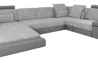 U-Form Möbel SofaBett Funktionen Polster Textil Moden Design Ecksofa Neu Sofa