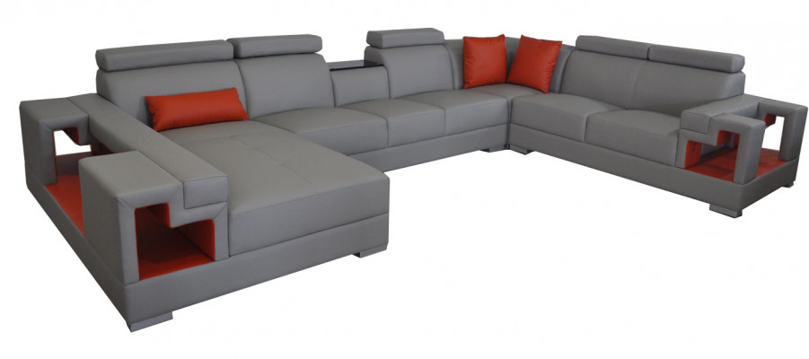 Ledersofa Eck Sofa Couch Wohnlandschaft Sofas Couchen Garnitur Design Modern Neu