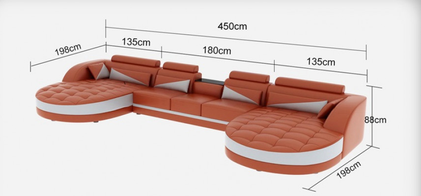 Leder Eck Sofa Eck Wohnlandschaft Garnitur Design Modern Couch Sofas UForm G8018