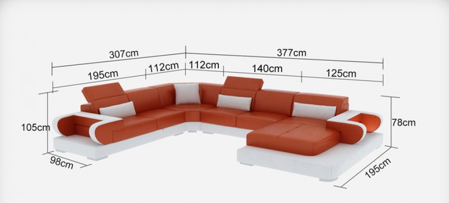 Moderne Wohnzimmer Couch Weich gepolsterte Eckgarnutitur Maßfertigung sofa + USB