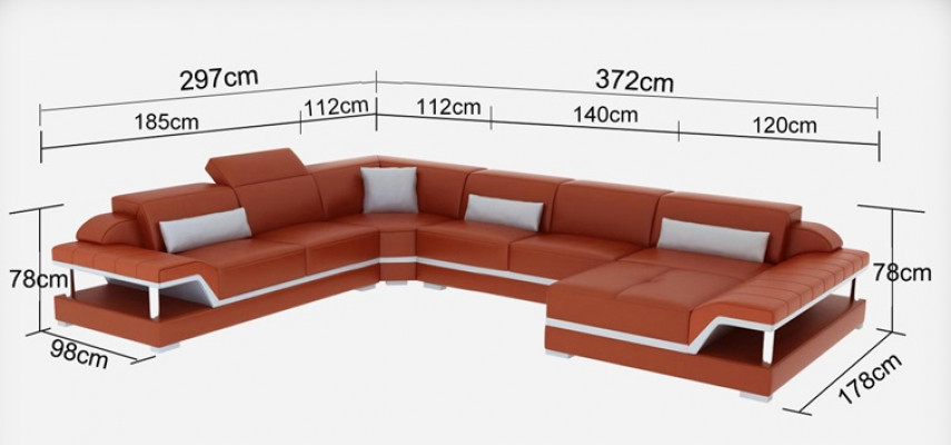 Design Leder Wohnlandschaft Eck Sofa Moderne Garnitur Couch Ecke Neu Weiß USB