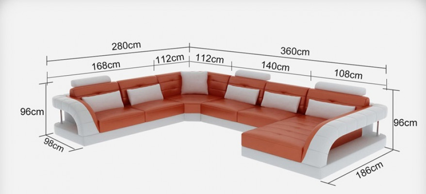 Sofagarnitur mit USB Polster Sofa Set 3+2+1 Leder Couchen Sofas Komplett