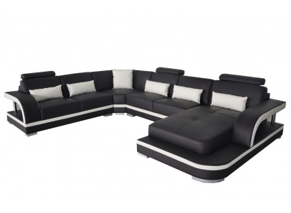 Moderne Sofa Couchgarnitur Ecke Sitzecke Leder Couch Polster Wohnlandschaft USB