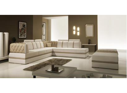 Ledersofa Couch Wohnlandschaft Ecksofa Eck Garnitur Design Modern Sofa Neu A1128