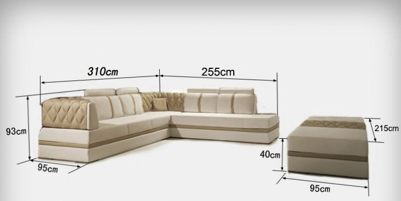 Ledersofa Couch Wohnlandschaft Ecksofa Eck Garnitur Design Modern Sofa Neu A1128