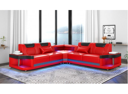 Design Esk Ecksofa L-form Modern Sofas Ledersofa Couch Wohnlandschaft Sofa Neu
