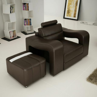 Designer Ledersofa Sofagarnitur USB Sofa Sitz Polster Garnitur 3+2+1 Garnituren