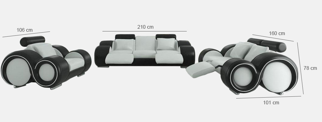 Patentiertes Design Komplett Sofagarnitur Wohnzimmer Set Couch Sofa Garnitur Neu