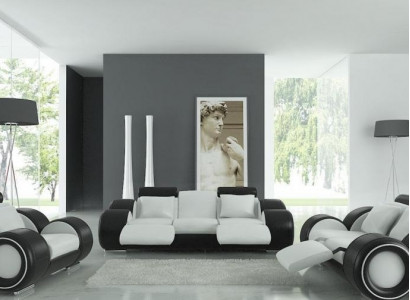 Patentiertes Design Komplett Sofagarnitur Wohnzimmer Set Couch Sofa Garnitur Neu