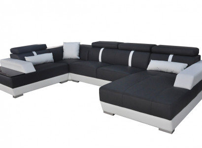 Ledersofa Wohnlandschaft Eck Garnitur Design Modern Sofa UForm+Chaise II K5015