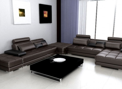 Ledersofa Couch Wohnlandschaft Ecksofa Eck Garnitur Design Modern Sofa Neu A1146