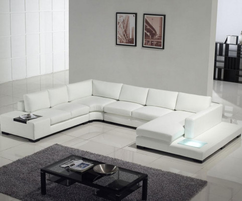 Ledersofa Couch Wohnlandschaft Ecksofa Eck Garnitur Design Modern Sofa A1110