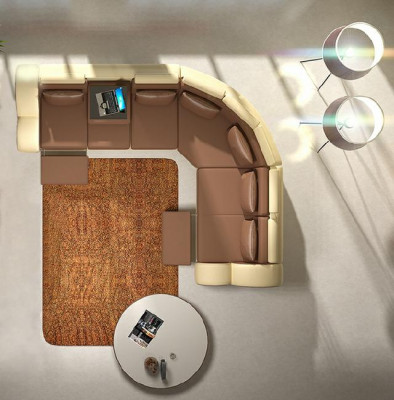 Designer Ledersofa+USB Eckcouch Sofa Ledercouch Sofa Wohnlandschaft Made In EU