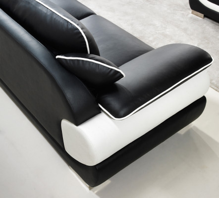 Sofagarnitur Polster Sofa + USB Set 3+2+1 Leder Couchen Sofas Garnitur Sitz T777