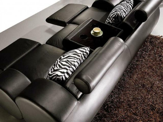 LEDERSOFA mit USB LEDER GARNITUR 3+2+1 SITZER POLSTERGARNITUR DESIGNER SOFA NEU