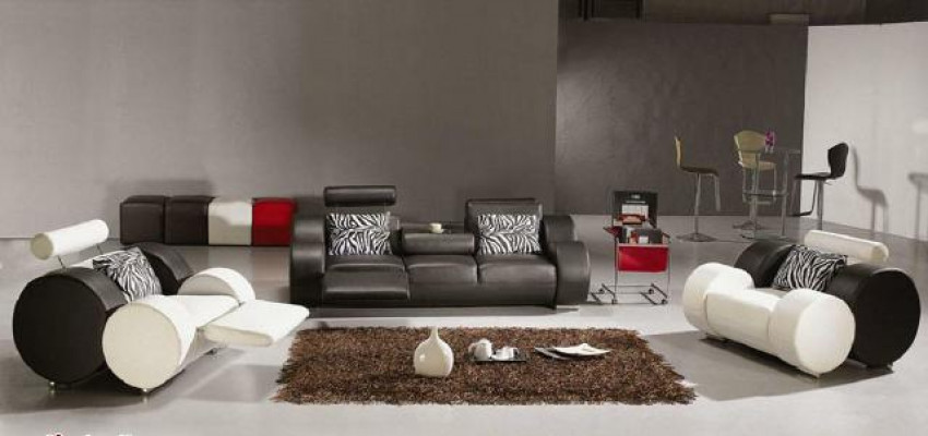 LEDERSOFA LEDER COUCH 3+2+1 mit USB POLSTERGARNITUR DESIGNER SOFA NEU GARNITUR