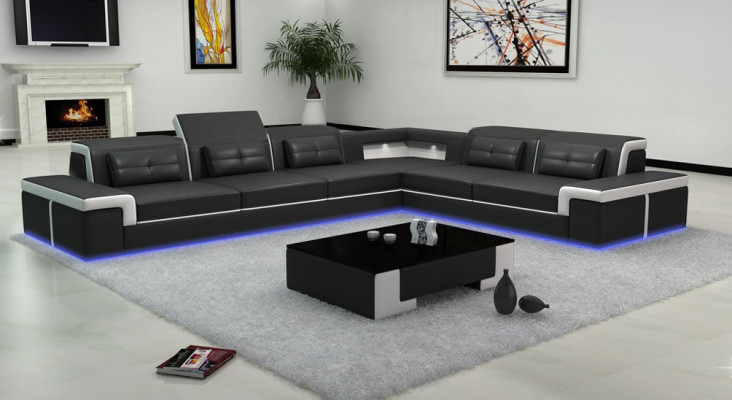 Ecke Leder Modern XXL Couch Wohnlandschaft Couchen Sofas Sofa L Form B2021 Tisch