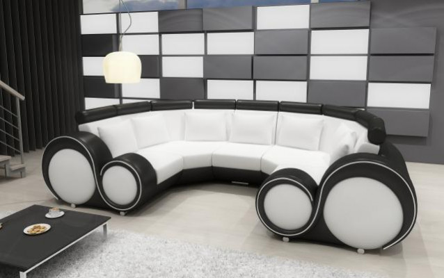 XXL Wohnlandschaft Design Polster Garnitur Ecksofa mit USB Big Sofa Neu Couch