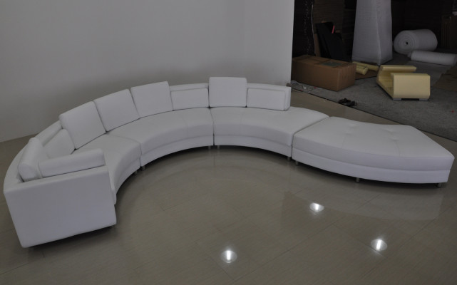 Ledersofa Couch Wohnlandschaft Ecksofa Eck Garnitur Design Modern Sofa A1102