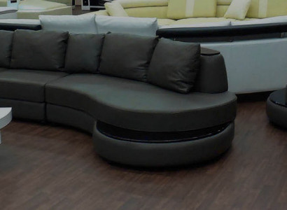 Designersofa Ecksofa Wohnlandschaft Rundsofa Ledersofa Couch Sofa UForm PR-S