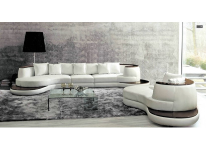 Designersofa Ecksofa Wohnlandschaft Rundsofa Ledersofa Couch Sofa UForm Royal