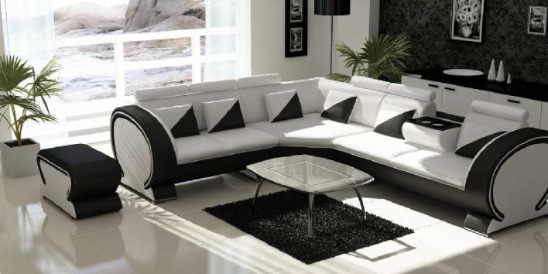 Designer Ecksofa Wohnlandschaft Sofa + USB Polster Garnitur Lounge Sofas Couchen