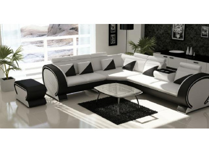 Designer Ecksofa Wohnlandschaft Sofa + USB Polster Garnitur Lounge Sofas Couchen
