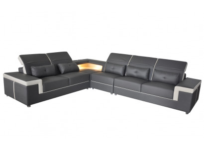 Leder Eck Sofa Couchen Wohnlandschaft Luxus Garnitur Ecke Sofas Polster Couch