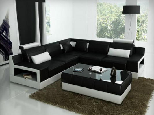 LEDERSOFA USB COUCH BETTFUNKTION GARNITUR WOHNLANDSCHAFT POLSTER Maßfertigung