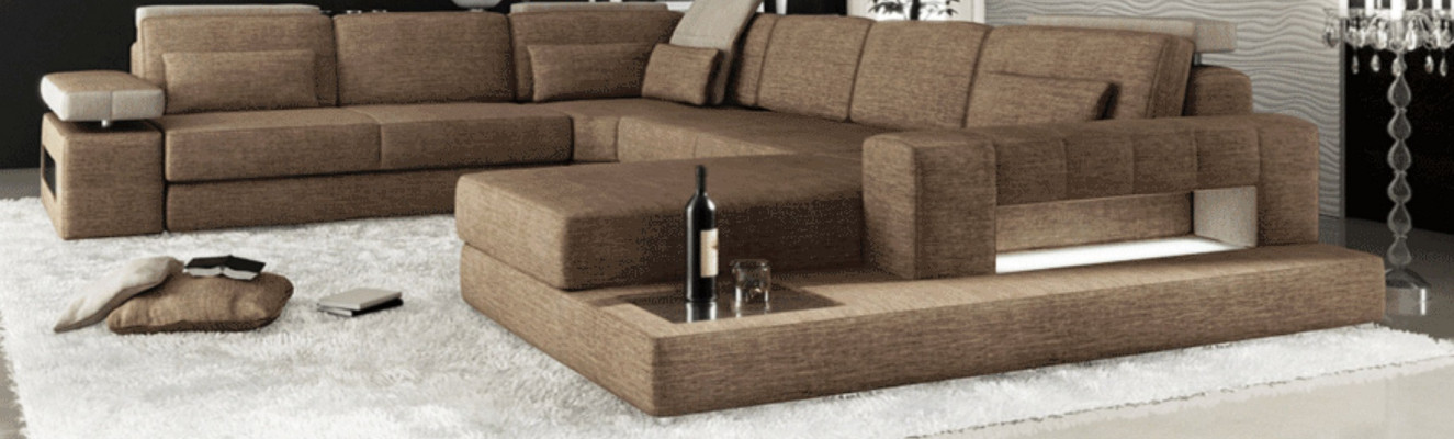 Eck Sofa Couch Polster Wohnlandschaft U Form Ecksofa Wohnlandschaft Neu