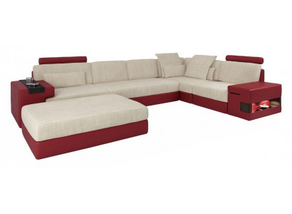 Wohnlandschaft U Form Eck Sofa Polster Couch Ecke Leder Sofa Couchen Möbel Neu