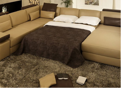 U-Form Couch Design Polster Textil Eck Modern Sofas Wohnlandschaft Ecksofa Stoff