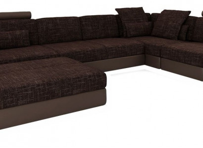 Polster Set Wohnzimmer L-Form Modern Designer Sofa Couch Ecke mit Hocker Möbel