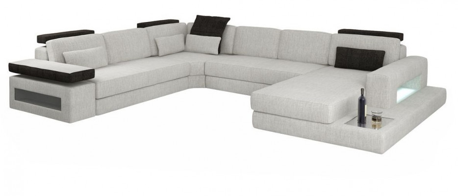 Textilsofa Couch Wohnlandschaft U-Form Design Modern Sofa Eck Sofas Design