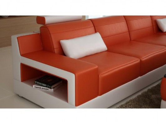 Ledersofa Sofa USB Wohnlandschaf Bettfunktion Neu Echsofa Neu Massanfertigung