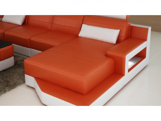 LEDERSOFA ECKSOFA Massanfertigun SOFA USB WOHNLANDSCHAFT BETTFUNKTION GARNITUR