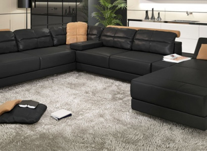 Modern Sofas Wohnlandschaft Ecksofa Stoff U-Form Couch Design Polster Textil Eck