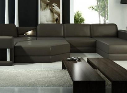 Sofas Wohnlandschaft Design Ecksofa Leder Neu U Form Sofa Couch Polster Couchen