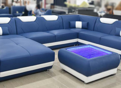 Sofas U Form Ecksofa Polster Couch Leder Eck Neu Wohnlandschaft Designer Couch