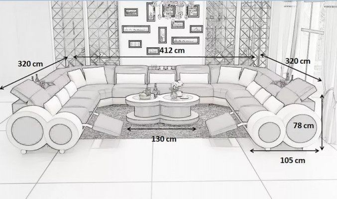 Ecksofa Sofa Wohnlandschaft Design Couch Sofas Polster Eckgarnitur Couchen Neu