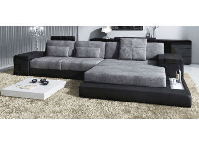 Ecksofa Wohnzimmer L-Form Polster Sofa Leder Design NEU Modern