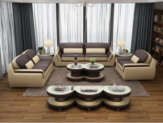 Sofagarnitur 321 Tisch Hocker Sideboard Wohnlandschaft Couchen Sofa Couch 7tlg.