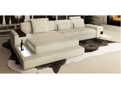 Design Couch Polster Textil Leder Eck Stoff Ecksofa L Form Sofa Couch