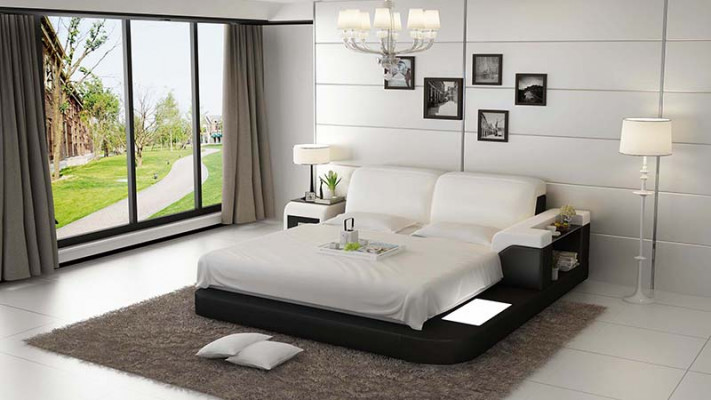 Luxus Doppel Multifunktions Wasserbett Wasserbett Polsterung 200x200 + USB