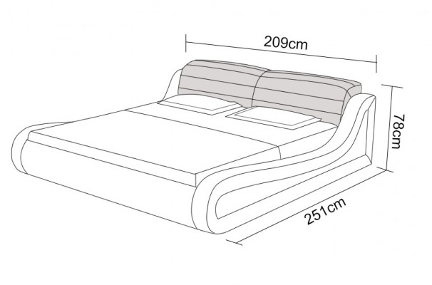 Wasserbett Hotel Doppelbett Betten + USB Komplett Lederbett Wasser Polsterbett