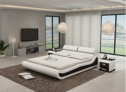 Wasserbett Hotel Doppelbett Betten Mit USB Komplett Lederbett Polsterbett Wasser