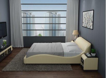 Moderne Eleganz für Ihr Schlafzimmer Das beeindruckende neue Doppelbett