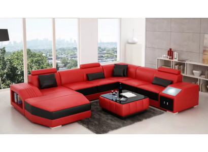 Ledersofa Designer Sofa Ecksofa UForm Modernes Sofa Ledersofa Ecksofa Polster