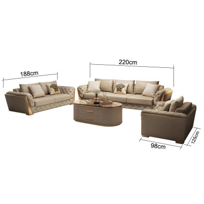 Ledersofa Couch Polster Garnitur 321 Sitzer komplett set sitzpolster Garnituren