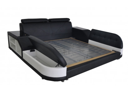 Design Luxus Bett Leder Polster Ehe Moderne Hotel Betten 140/160/180/200